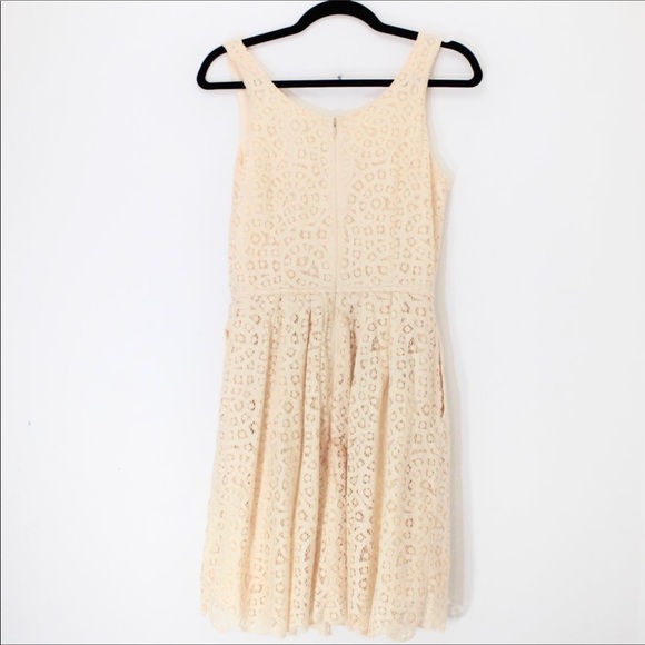 J CREW Pale Peach Lace Dress Lined Pockets Size 2 - Picture 7 of 8